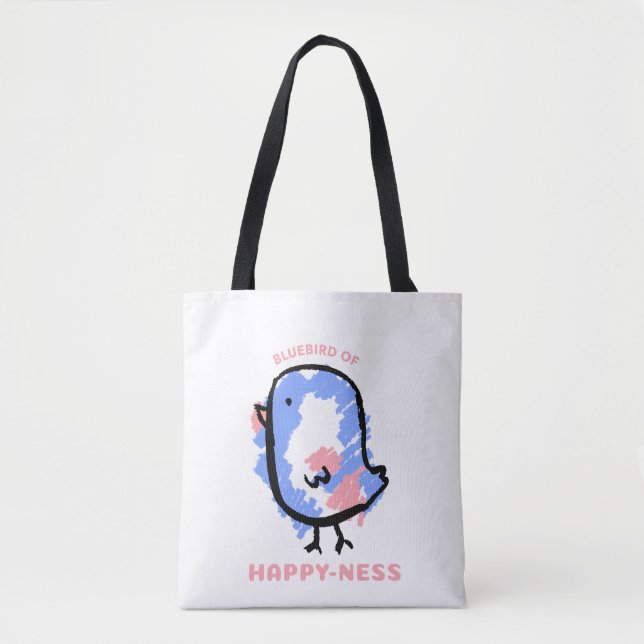 Cute Bluebird Tote Bag (Front)