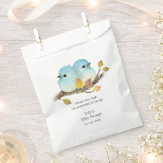 Cute Bluebirds Bird Baby Shower Favour Bags