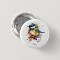 Cute Bluetit on a Branch, custom
