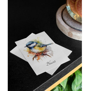 Cute Bluetit on a Branch, custom Invitation