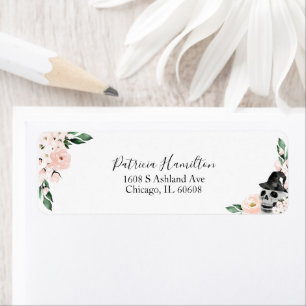 Cute Blush Floral Halloween Bridal Shower