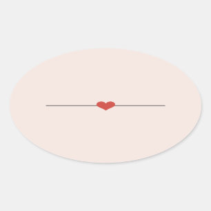 Cute blush pink blank oval sticker