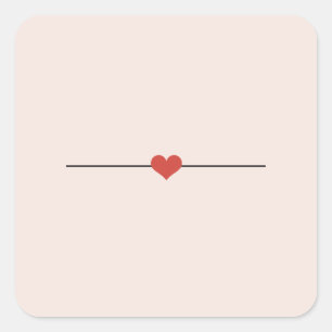 Cute blush pink blank square sticker