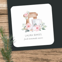 Cute Blush Pink Floral Cake Mixer Bakery Catering