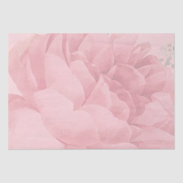 Cute Blush Pink Floral Pretty Rose Tissue Paper (Front)