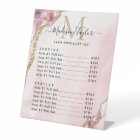 Cute Blush Pink Gold Glitter Agate Marble Monogram