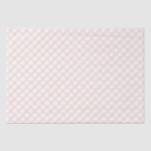 Cute Blush Pink & Pastel Orange Baby Gingham Tissue Paper