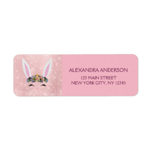 Cute Blush Pink Sparkle - Easter Bunny