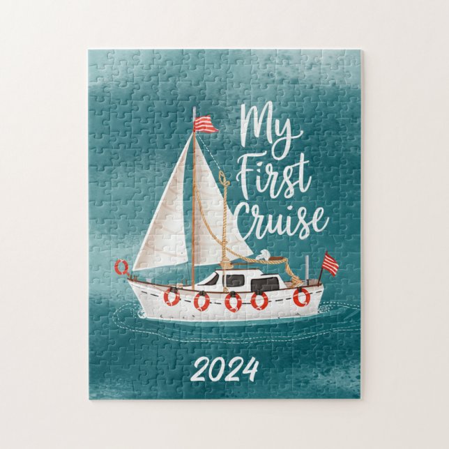 Cute Boat - My First Cruise - Custom Jigsaw Puzzle (Vertical)
