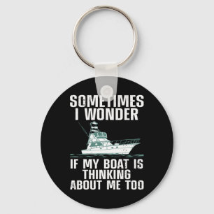 Cute Boating Art For Men Women Boat Captain Sailbo Key Ring