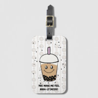 Cute Boba Bubble Tea Pun Luggage Tag