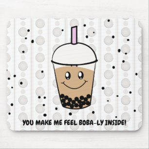 Cute Boba Bubble Tea Pun Mousepad