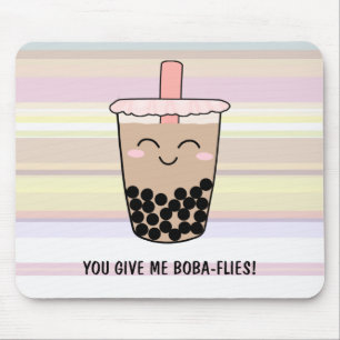 Cute Boba Milk Tea Pun Mouse Mat