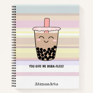 Cute Boba Milk Tea Pun Notebook
