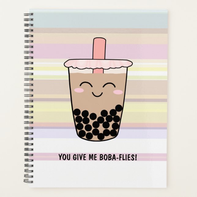 Cute Boba Milk Tea Pun Planner (Front)