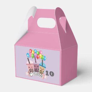 Cute Boba Tea Birthday Party Favour Box