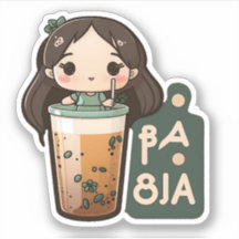 Cute Boba Tea Girl