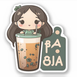 Cute Boba Tea Girl