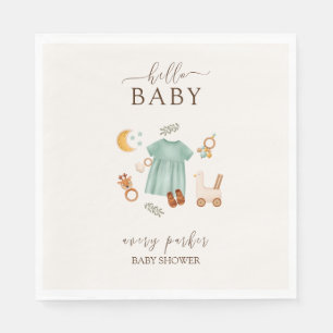 Cute Boho Baby Girl Clothes Baby Shower  Napkin
