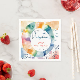 Cute Boho Baby Shower Custom Napkins Personalised