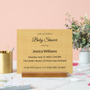 Cute Boho Baby Shower Gender Neutral, Customisable Acrylic Sign