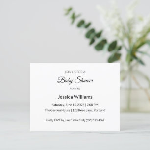 Cute Boho Baby Shower Gender Neutral, Customisable Announcement Postcard