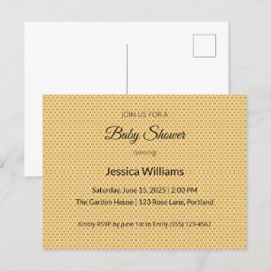 Cute Boho Baby Shower Gender Neutral, Customisable Announcement Postcard