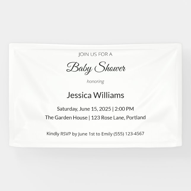 Cute Boho Baby Shower Gender Neutral, Customisable Banner (Horizontal)