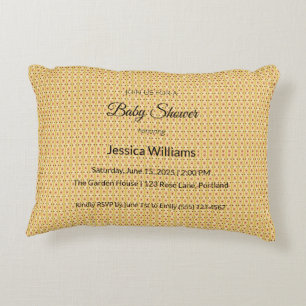 Cute Boho Baby Shower Gender Neutral, Customisable Decorative Cushion