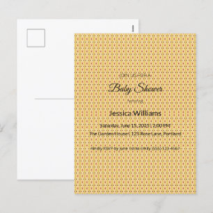 Cute Boho Baby Shower Gender Neutral, Customisable Holiday Postcard