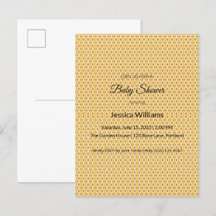 Cute Boho Baby Shower Gender Neutral, Customisable Invitation Postcard