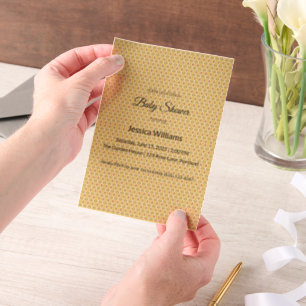 Cute Boho Baby Shower Gender Neutral, Customisable Vellum Invitations