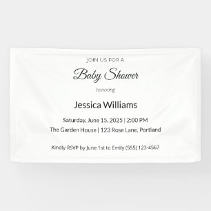 Cute Boho Baby Shower Gender Neutral, Customizable Banner