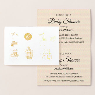 Cute Boho Baby Shower UPDATE Foil Card