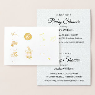 Cute Boho Baby Shower UPDATE Foil Card