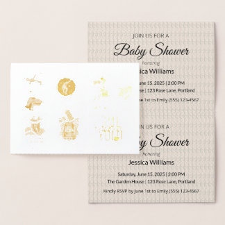 Cute Boho Baby Shower UPDATE Foil Card