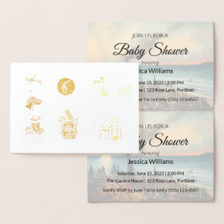 Cute Boho Baby Shower UPDATE Foil Card