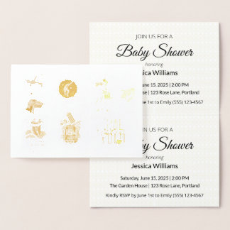 Cute Boho Baby Shower UPDATE Foil Card
