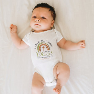 Cute Boho Bible Verse Christian Baby Bodysuit