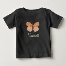 cute boho Butterfly monogram name baby girl