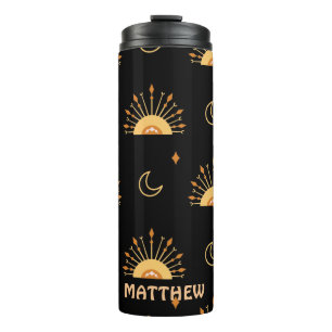 Cute Boho Celestial Seamless Pattern Personalised Thermal Tumbler