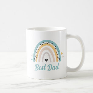 Cute Boho Chic Blue Rainbow Custom Name Script Coffee Mug