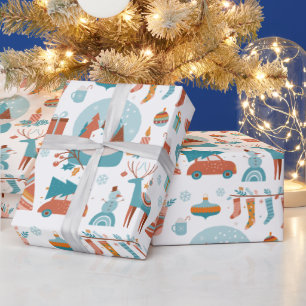 Cute Boho Christmas Comfort Colors Holiday Wrapping Paper