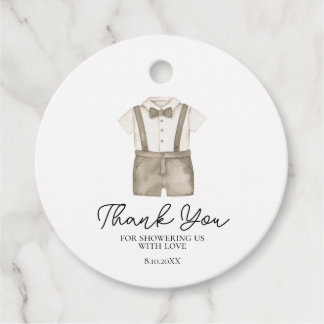 Cute Boho Clothes Boy Baby Shower  Favour Tags