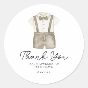 Cute Boho Clothes Boy Baby Shower Sticker