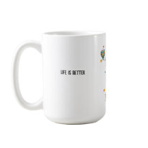 Cute Boho Colourful Floral Cat