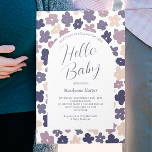 Cute Boho Daisy Baby Shower Invitation