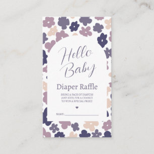 Cute Boho Daisy Diaper Raffle Enclosure Card