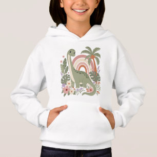 Cute Boho Dinosaur   Pastel Rainbow Dino   Floral 