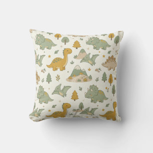 Cute Boho Dinosaur Pattern Pillow